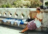 Dubrovnik handicraft at the town gate