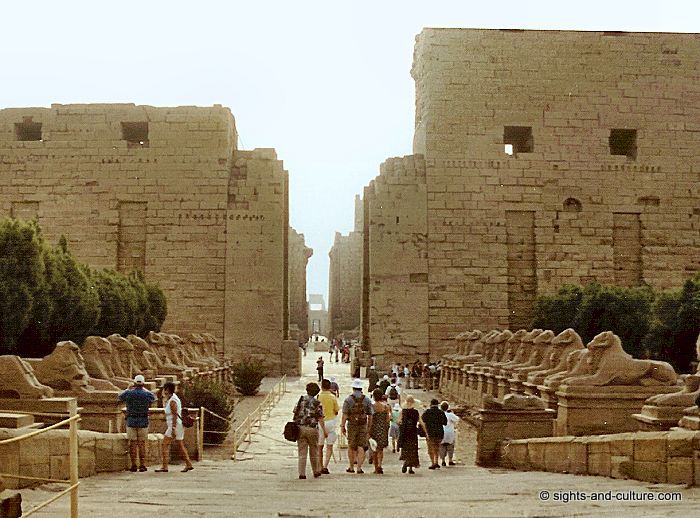 Karnak avenue of ram-headed sphinxes