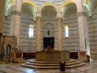 Pisa baptistery, interior